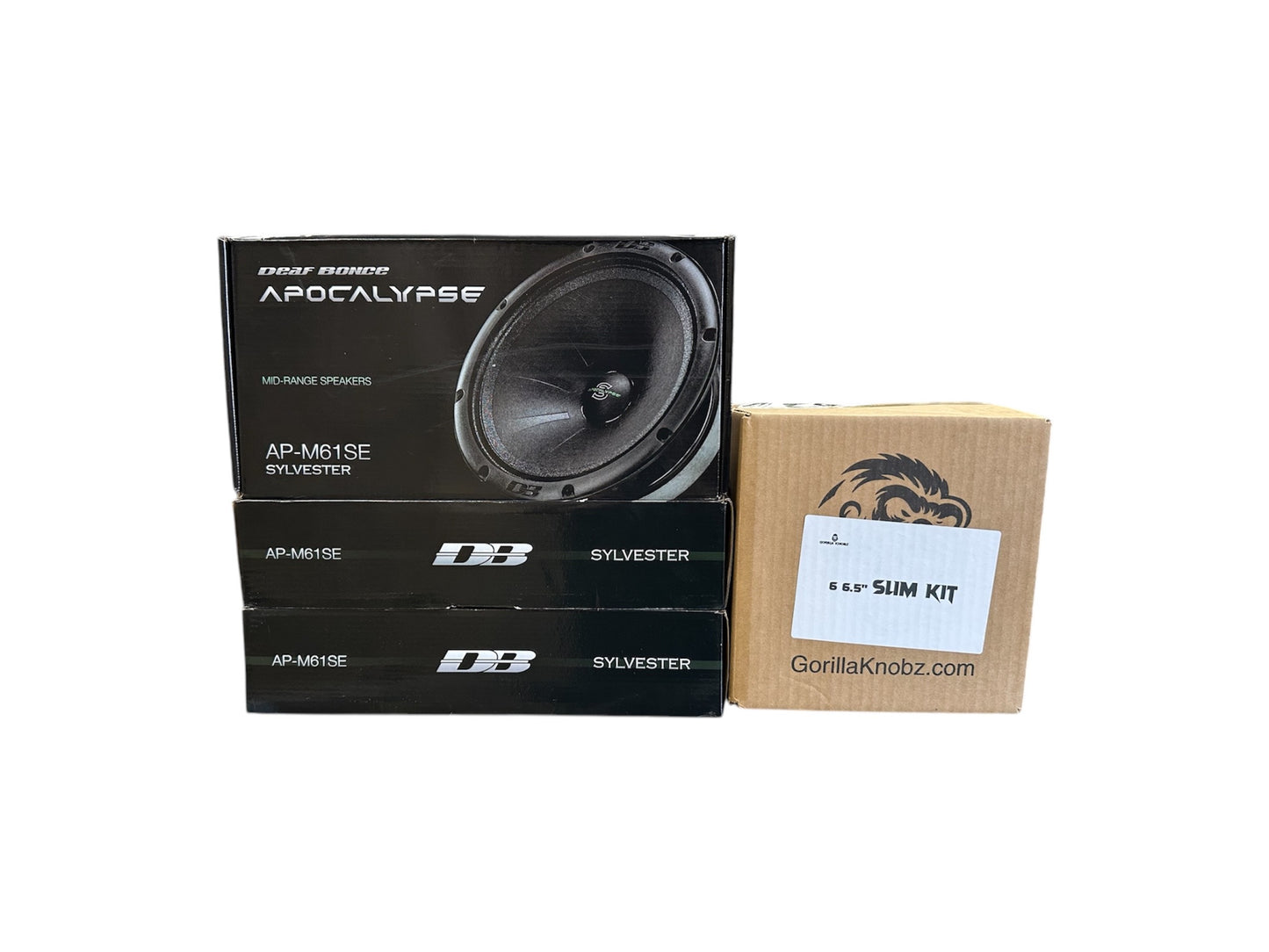 DEAF BONCE 61SE 6 6.5 SPEAKER RACK BUNDLE WITH LED SPEAKER RING LIGHTS