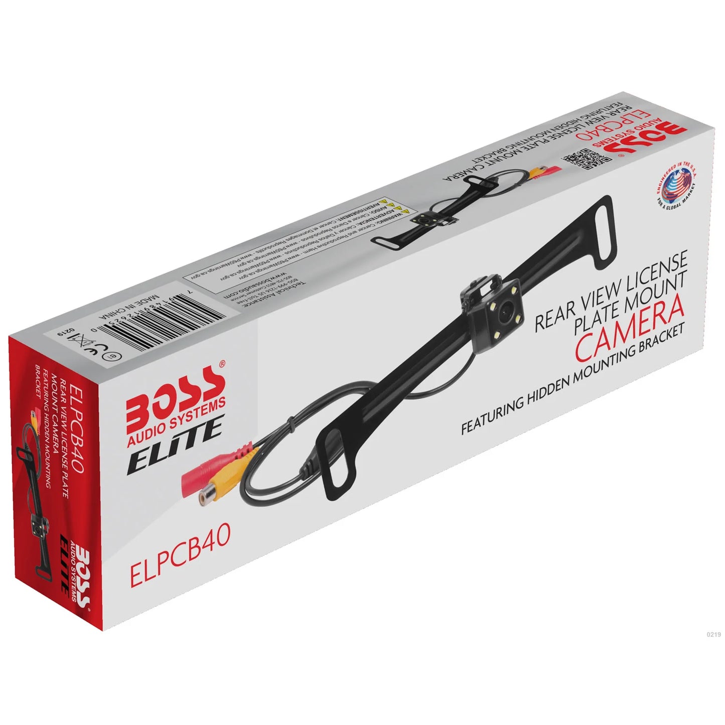 Rear-View License Plate Mount Camera Featuring Weather Proof-ELPC40B