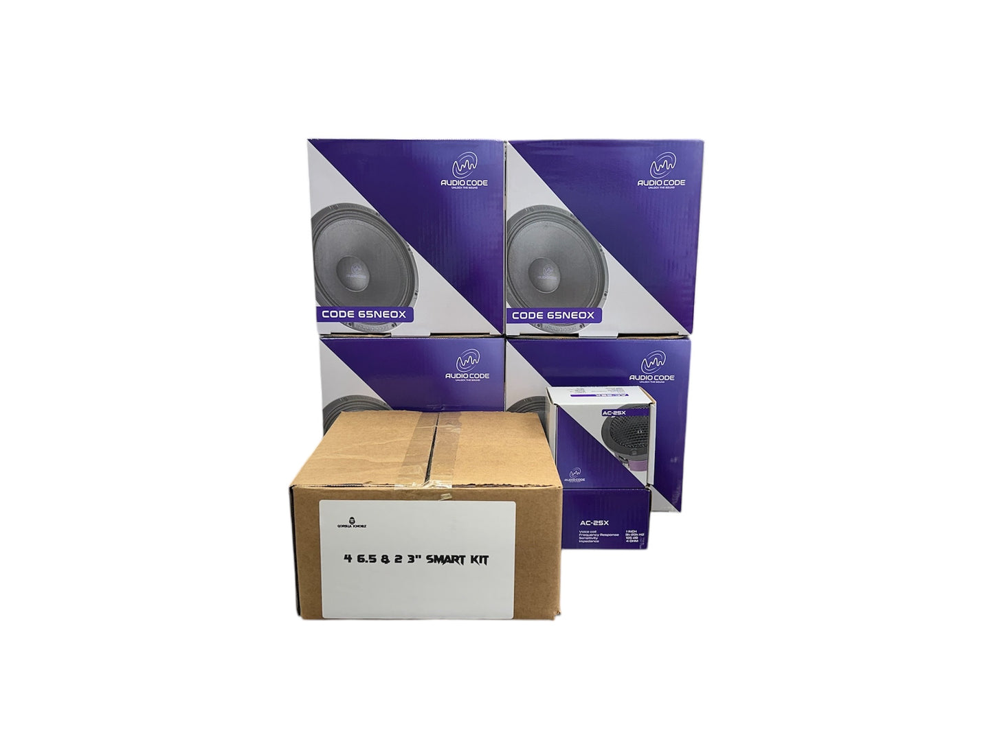 AUDIO CODE 65NEOX SPEAKER RACK BUNDLE WITH LED SPEAKER LIGHTS