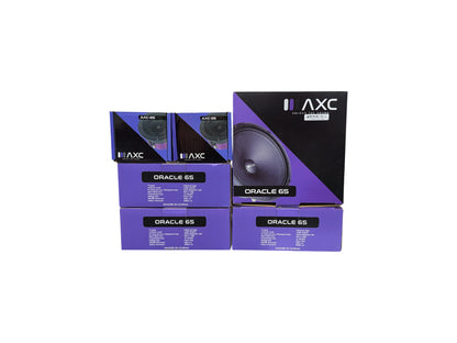 AXC ORACLE 65 4 SPEAKER AND 2 TWEETER SPEAKER RACK BUNDLE WITH BEAUTY PANEL AND RGB LIGHTS