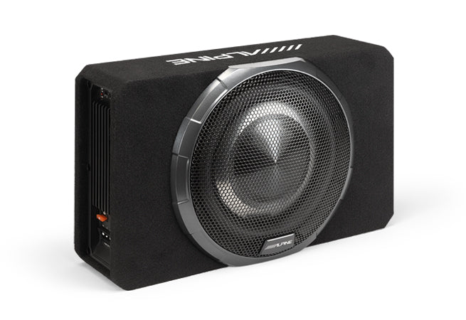 Alpine PWV-SB10 – 10" BassRev™ Powered Shallow Subwoofer Enclosure with OPTIM™ Sync